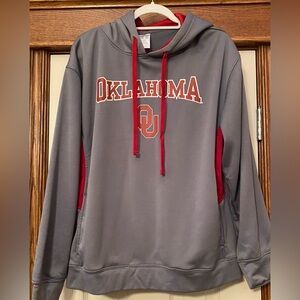 Russell Athletic Oklahoma OU Sooners Gray and Red Men's Hoodie Sz L